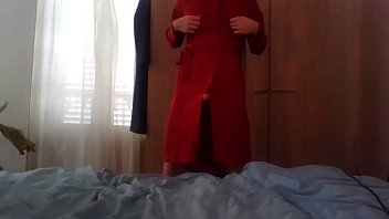 Preview 3 of Indian Girl Jeans - Crossdresser lady in red