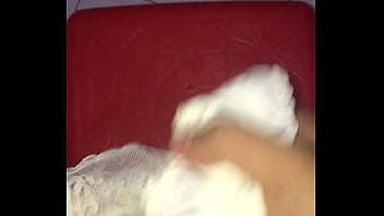 Preview 2 of Arab Muslim Black Burkha Xnxx - Cumshot on sexy panties