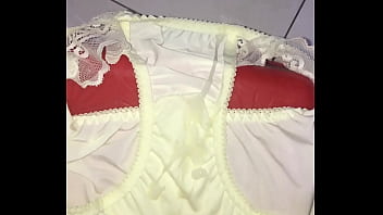 Preview 4 of Arab Muslim Black Burkha Xnxx - Cumshot on sexy panties