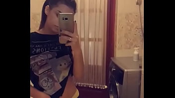 Preview 4 of Lola Michelle - Hot teen shows her little titties on phone