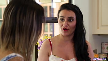 Preview 4 of Busty Sex Mom - Busty stockinged lesbian milf licked out