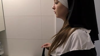 Preview 2 of Small Old Sex With Girl - Shy Teen Nun Angelina Brill BBC Creampie