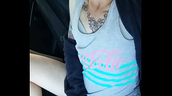 Preview 3 of Xxcvidoes - homemade amateur Wife public masturbation in traffic cumming in the  getting off on the thought of being seen