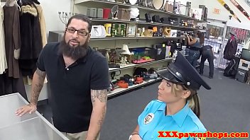 Preview 1 of Girl Teen Gallery - Busty police pawnee banged by pawnshop broker