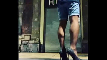 Preview 3 of Ebony Babe Misty - Travesti en la calle