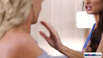 Preview 2 of Julia Long - Busty brunette facesits her blonde wife