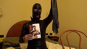 Preview 1 of Pron Prod - Wearing brand new black latex gloves