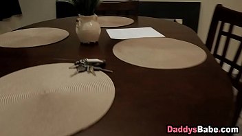 Preview 1 of Ghazalah J - Horny stepdad catches stepdaughter fingering her teen pussy