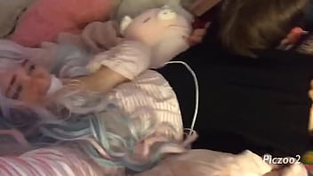 Preview 1 of Collage Fuck In Ponshup - guy licks pussy anime girl and she cums