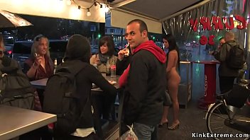 Preview 4 of Chaya Sex - Busty naked slut handcuffed in public