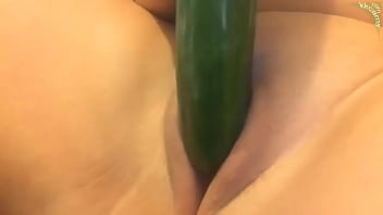 Preview 2 of Beeul Vd - Trying To Take An Extra Large Cucumber Hot Amateur Cucumber Cam Homemade
