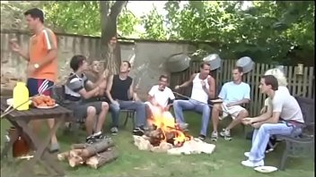 Preview 1 of Omani Girlhot - Gay outdoor group orgy