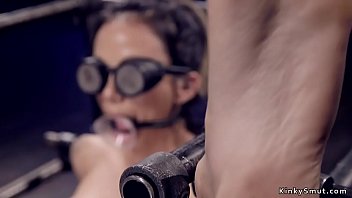 Preview 3 of Hot Mom Son Birzzr Xxx - Busty sub in backbend position suctioned
