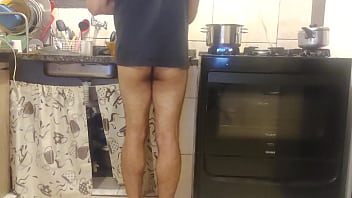 Preview 3 of Marathwada Sex - COOKING WITHOUT PANTS,  I ALMOST BURNED MY DICK ON THE STOVE,  CAN SOMEONE GIVE ME HEALING KISSES?