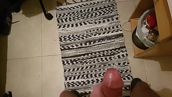 Preview 2 of Nxxx 14 - Turkish jerking off and cum shooting on the carpet at home