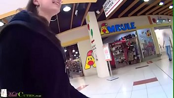 Preview 1 of Yoga Freak Abella - Tight Teen gets fucked at the mall