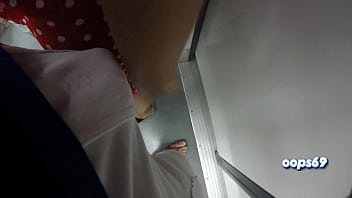 Preview 4 of Aj Esterada - Press my Breasts against a Stranger inside Public Train | Touched his Cock with my Hand to see his Reaction and he Liked!