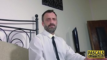 Preview 1 of Odam Va Hayvon Sekis Sikachat - Chubby sub with big boobs gets pounded