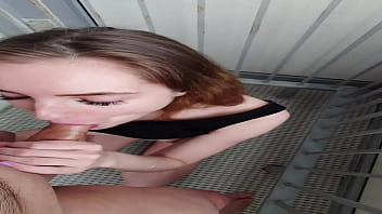 Preview 3 of Mom Cood - Vika Lita - Blowjob on balcony