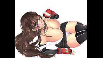 Preview 2 of Ah Ah Ah - [Hentai] Tifa and her huge boobies in a lewd pose,  showing her pussy