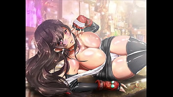 Preview 4 of Ah Ah Ah - [Hentai] Tifa and her huge boobies in a lewd pose,  showing her pussy