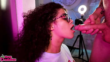 Preview 2 of Teenager Fucks Horse - Thick Latina Throat Fucked Against the Wall,  Esophagus Destroyed :) - POV Blowjob - Twerking