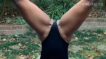 Preview 3 of Bbc Fuck Family - ebony outdoor yoga