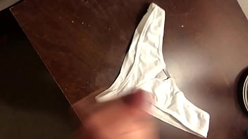 Preview 3 of Arab Fukes Video - Cum on her used panties.