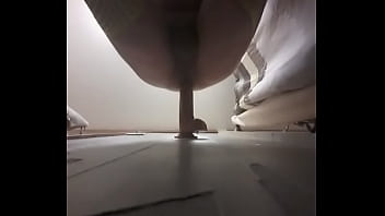 Preview 2 of Kitchen Neighbor Fucking - Dildo playtime in yellow Bodystocking