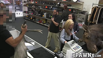 Preview 3 of Edging Kenneth - Cuties earn some money by sharing a cock in the pawnshop