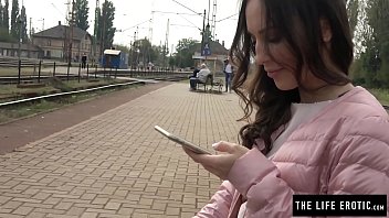 Preview 3 of Mc Jark - Tall skinny girl almost caught masturbating in public at a train station