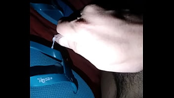 Preview 4 of Ebony Full Sex - Otra corrida en sandalias azules