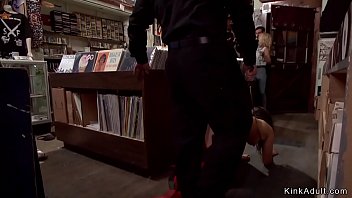 Preview 3 of Www Massage Porno Beeg Com - Brunette butt fingered in public shop