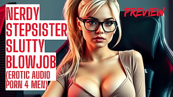 Preview 3 of Filthy Maid - Nerdy Stepsister Blowjob (ASMR JOI HFO Taboo Erotic Audio Porn)