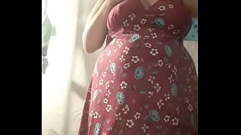 Preview 2 of Rayl On - Pregnant Girl Strip Tease