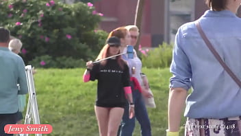 Preview 3 of Its Bad Idea Son - Ass flashing in public by Jeny Smith. Bubble butt hidden spy cam