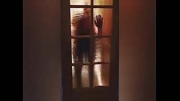 Preview 2 of Chaturbate Superheroes - Luna lips fucking guy on glass front door with me unknowingly on the other side (with an extra epic creampie on ryan)
