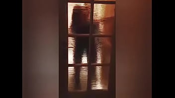 Preview 1 of Chaturbate Superheroes - Luna lips fucking guy on glass front door with me unknowingly on the other side (with an extra epic creampie on ryan)