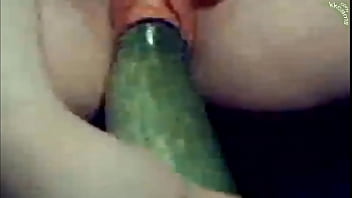 Preview 2 of Forced Dad Teen - Cucumber In Pussy And Ass Hot Amateur Cucumber Cam Homemade