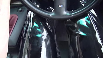 Preview 1 of Men Pleasure Street Meat - Driving in Thighhighs