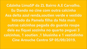 Preview 1 of Group Gang Bus - Cdzinha LimaSp dando cine  Pra um ativo c a calcinha asa delta azul de renda da Pamela f Nda 05092019