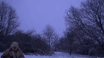 Preview 3 of Nungty America - Bitch in the snow with long rubberboots on the feet