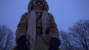 Preview 4 of Nungty America - Bitch in the snow with long rubberboots on the feet