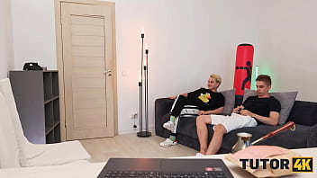 Preview 1 of Xnxx Dowaland - TUTOR4K. Russian blonde tutor got some cum into her coffee and then into her mouth