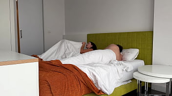 Preview 1 of X Videeo - Sharing Bed With Step Brother My Boyfriend And Told Him That I&#039_m Without Panties... He Cum Inside Me
