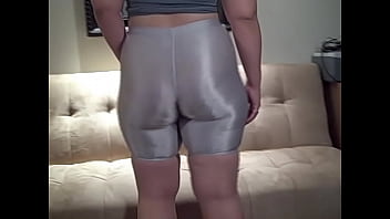 Preview 4 of Sexxx Bi - Phat Ass in White Spandex Shorts Big Booty PAWG