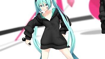 Preview 2 of Katrena Hot Fak - MMD Hatsune Miku Hipnotize Conqueror By [noneferoero]