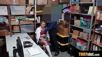 Preview 2 of In Place Rent Of Home - Blonde exchange student rough fucked by a horny cop