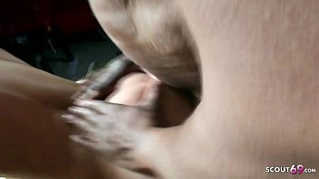 Preview 3 of Fat Indian Granny - Fluechtling bekommt 3 MILFs im Swinger Club zum Gruppensex - German Group