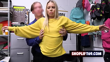 Preview 2 of Kryfrdfmb - Hot blonde teen Summer Vixen got banged by the LP officer for stealing a turkey at the mall